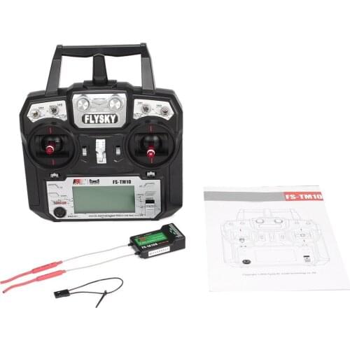 Hot ! Flysky FS-TM10 FS-i6X 10CH 2.4GHz AFHDS RC Transmitter Radio Model Remote Controller System with FS-IA10B Receiver RC Accs