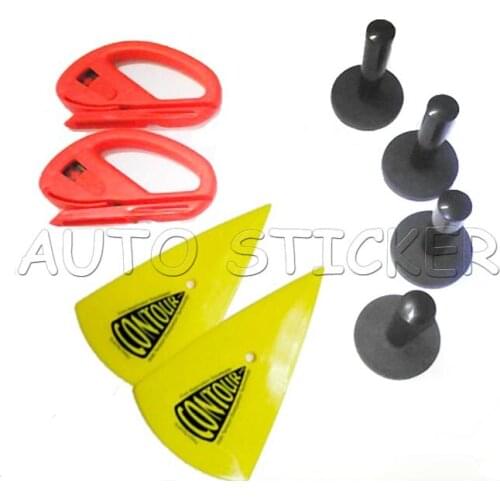 Hot Group Purchasing Car Wrap Application Tools Kit With 4PCS Magnet Holder 2PCS Film Tool 2PCS Car Vinyl Cutter For Car Film