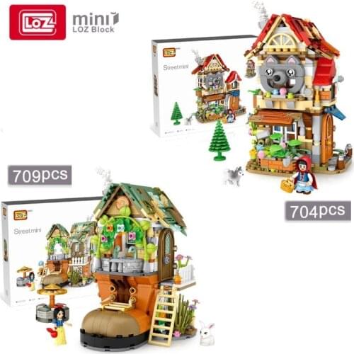 LOZ Mini Blocks Building Bricks Fun Fairy Tale Toys for Children Juguetes Anime Kids Gifts Girls Present Forest Cabin 1225-1226