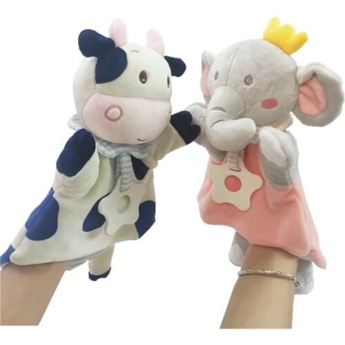Hand Puppets animal friends parents Storytelling Teaching Preschool Role-Play toys baby pacify teething toys pacifier blanket