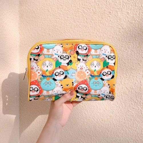 Cartoon Transparent Big Pencil Case PVC School Supplies Pencil Bag Stationery Gift School Back To School Pencil Box Cosmetic Bag
