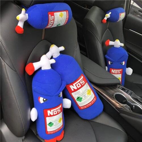 New Plush Toys NOS Nitrous Oxide Bottle Soft Pillow Turbo JDM Cushion Gifts Car Decor Headrest Backrest Seat Neck Rest