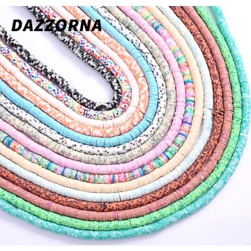 New 6mm 15colors Chip Disk Loose Spacer Handmade Beads Flat Round Polymer Clay Beads For Jewelry Making Diy Accessories