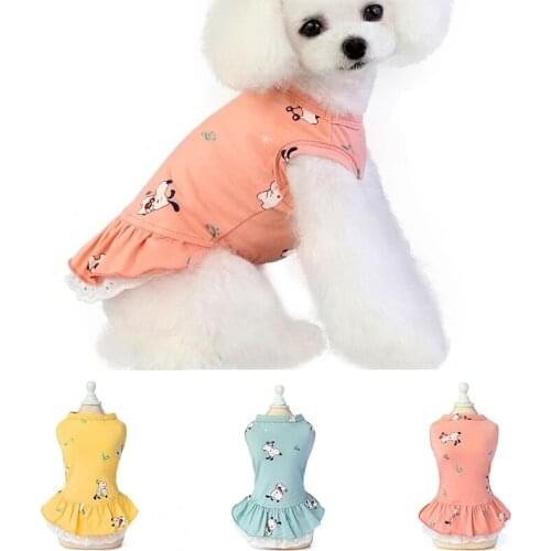 Dog Printing Clothes Dog Skirt Dress Puppy Dog Accessories Pet Dress Puppy Dogs Cats Dresses For Yorkies Chihuahua Pet Clothing
