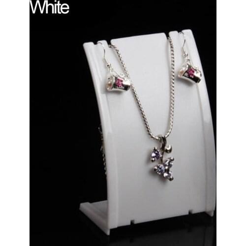 Pendant Necklace Chain Earring Bust Neck Shape Plastic Display Stand Showcase trendy