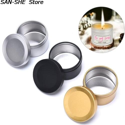 Luxury Candle Jars With Lid Bulk Round Candle Container Tins Empty Storage Box For DIY Salves Skin Care Beauty Samples 50ML