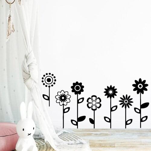 Pretty flowers Self Adhesive Vinyl Wallpaper For Baby Kids Rooms Decor Wall Decal Home Decor