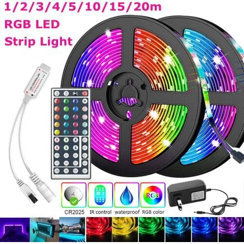 4/5/10/20m Remote Control USB LED Strip Light Portable Waterproof 3528 RGB Lighting Fita TV Desktop Screen Backlight Home Decor