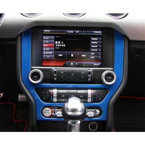 ABS Car Interior Decoration Dash Board GPS Frame Panel Cover for Ford Mustang 2015+ Stylish Decals Colorful Car Stickers
