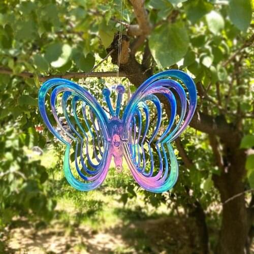 Wind Chimes Spinning Wind Chime Outdoor Hanging Garden Balcony Balloon Butterfly And Bird Windmill Curtains Garden Decoration