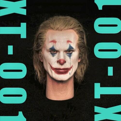 1/6 Scale Soldier Joker Joaquin Phoenix Hair Implant Head Sculpture Model for 12’’ action figure body