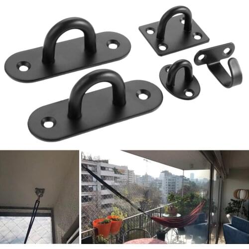 1Pc Stainless Steel Black Ceiling Mount Hook Base Ceiling Fans/Leisure Sofa/Sandbags/Hammocks/Rings Fixed Hanging Hook