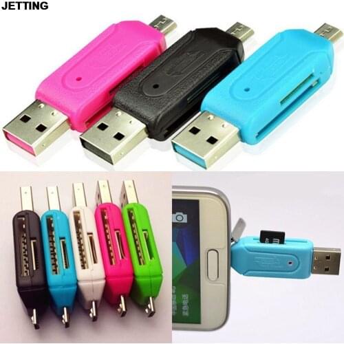 1pc UniversalCard Reliable Micro USB OTG TF T-flash Card Reader For Cell Phone PC