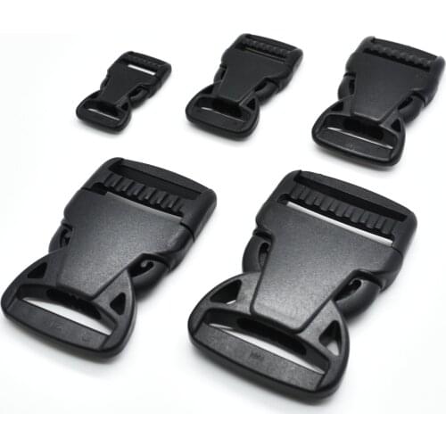 1pcs/pack Plastic Side Release Buckle Belt Buckle Package accessories Ribbon Slider Dog Collar Black