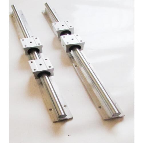 12mm linear rail SBR12 L 200mm supporter rails 2 pcs + 4 pcs SBR12UU blocks for CNC for 12mm linear shaft support rails