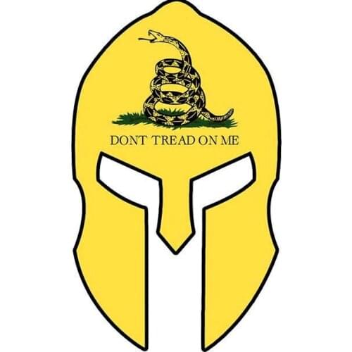 13cm x7.7cm For Dont Tread On Me Spartan Helmet Vinyl Sticker Car Truck Window Decal Militia 2nd Car Accessories Decor
