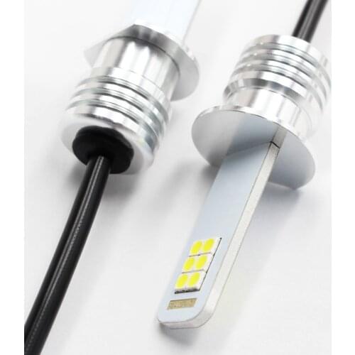 2x H1 LED Car Light Led Fog Light Bulb Auto Car Motor Truck 12w high power LED Bulbs Driving Running Light DRL 12V 24V H1 White