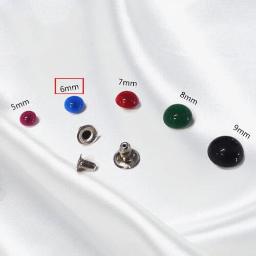 200 Pcs / Lot 6mm Round Rivet Screw Spike Studs Punk Spots Garment Leather Craft