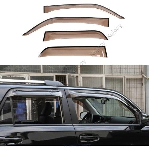 ABS Car Rain Shield Sun Visor Decor Cover Trim for Toyota 4Runner 2014+ Exterior Car Stying