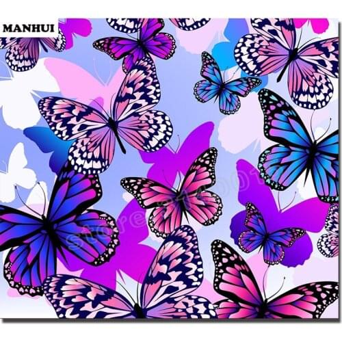 Diamond Embroidery 5D DIY Diamond Painting Butterflies pictures Diamond Painting Cross Stitch Rhinestone Mosaic ABC084