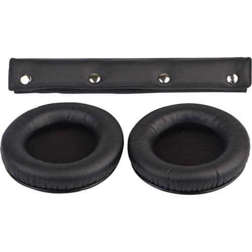 Protein Leather Velvet Foam Ear Pads Headband Cushions for beyerdynamic DT880 DT990 770 440 660 880 Headphones