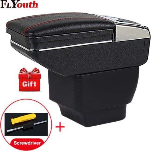 Car Armrest Box For Mazda 2 Demio Mazda2 2008-2013 Hatchback Central Store Content Box Armrest Storage Cup Holder Car-Styling