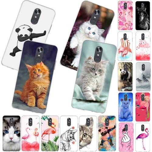 Phone Case LG Stylo 4 Case Cute Animal Cat Pattern Soft TPU Case for LG Q Stylus Protective Case for LG Stylo 4 Case Silicone