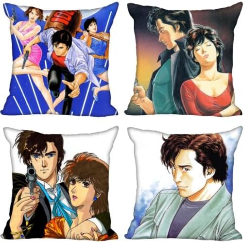 Animation City Hunter Pillow Case For Home Decorative Pillows Cover Invisible Zippered Throw PillowCases 40X40,45X45cm