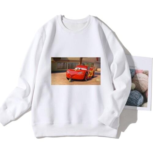 Disney Cars Lightning Mcqueen Fashion Sweatshirts Long Sleeve Pullovers Adventure Time Streetwear 90S Harajuku Unisex Clothes