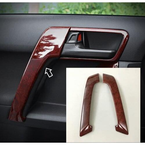 For Toyota Prado J 150 J150 2014 2015 2016 2017 ABS Plastic Front Armrest Panel Trim Door Handle Decoration Cover Accessories
