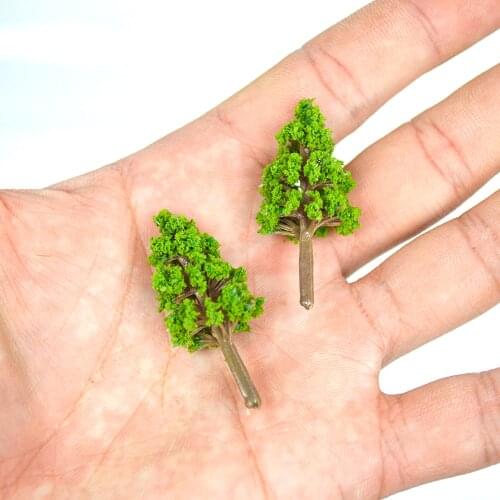 20PCS Miniature Trees 3cm-4cm Scenery Landscape Train Model Scale Trees HO scale model train kits