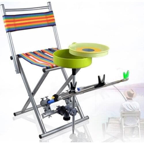 Fishing Chair Multifunctional folding portable fishing chair fishing stool pull bait plate gear fishing supplies