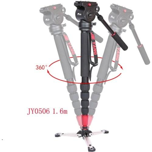 DHL PROGO JIEYANG JY0506 JY0506B Aluminum Alloy Monopod For Video Camera Tripod For Video Tripod Head Carry Bag wholesale