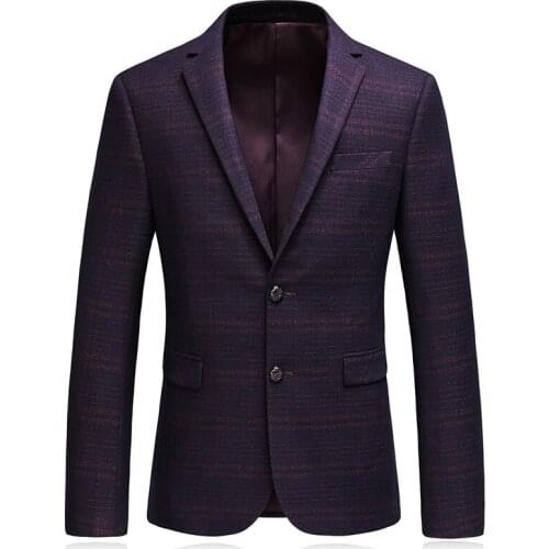 2019 Autumn New Style Blazer Mens Business Casual Suit Jacket Mens Single Breasted Coat Jacket Classic Stripe Blazer Men