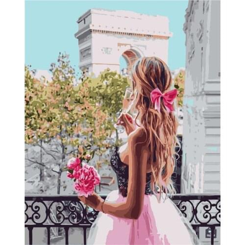 DIY Acrylic Paint By Number,Home Wall Decorations，Birthday Present，Pretty Girl,Factory Outlet,2021The New