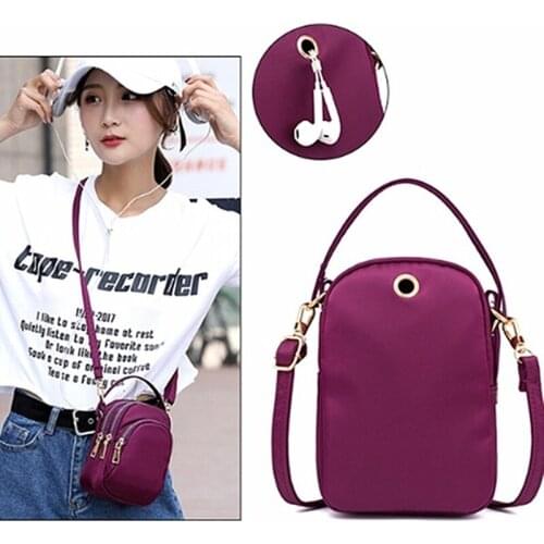 Nylon Luxury Handbag Mini Wrist Women Bag Ladies Hand Bags Crossbody Cell Phone Bags Clutch Purse Wallet