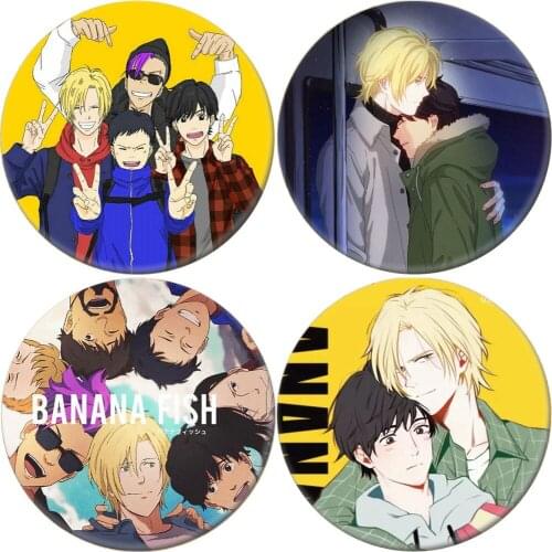 New Fashion Anime Banana Fish Icon Brooch Pins Breastpin Badge Cartoon Jewelry Handbag Schoolbag Hat Accessories Birthday Gift