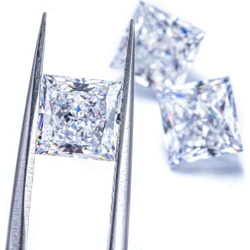 ZIRCON Princess Cut Loose Gemstone Wholesale For Diamond Necklace Jewelry Simulant Fancy White Color