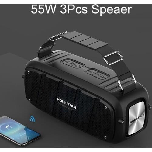HOPESTAR A20 Bluetooth Speaker Big Power 55W Portable Column Outdoor Waterproof Subwoofer Super Bass Boom Box Music Support TF