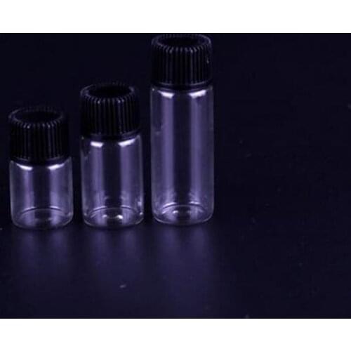 Empty 1ml 2ml 3ml Clear Cork Glass Bottles Vials With Plastic Screw Cap F20171639