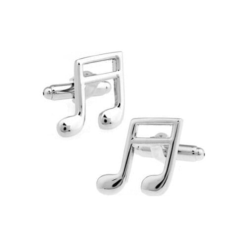 HYX Luxury shirt Silvery Music cufflink for mens Brand cuff buttons cuff links High Quality abotoaduras Jewelry