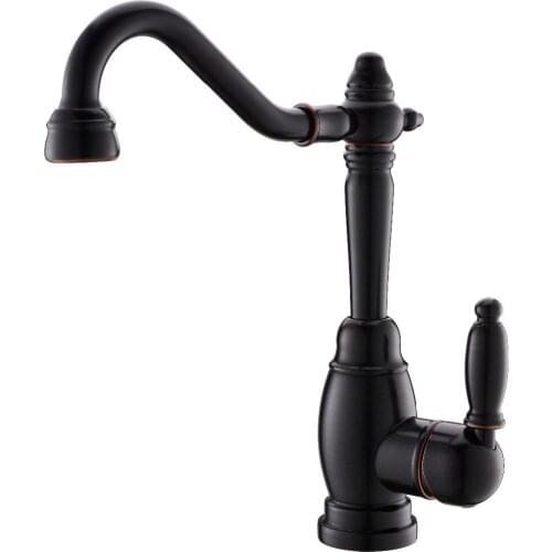 Free ship ORB BLACK color 12" kitchen /Bathroom sink faucet One hole deck mounted single handle
