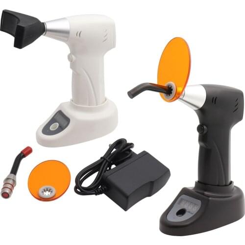 Dental Curing Light Cure Light Cure Lamp Curing Machine Wireless with Light Meter and Whitening Tip White/Black