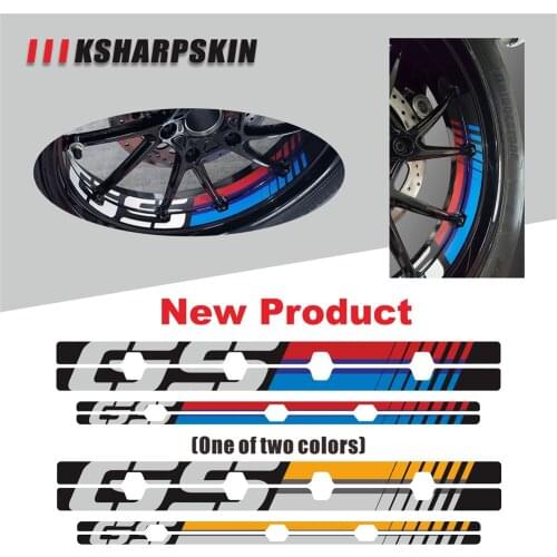 Motorcycle reflective waterproof tire sticker rim decoration decal KSHARPSKIN for BMW R1200GS LC 13-18 and R1250GS 19
