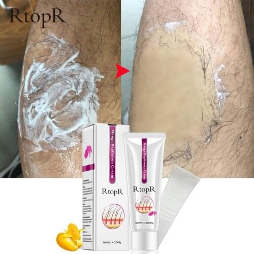 RtopR Mango Hair Removal Depilatory Cream for Armpit Legs Body Painless Hair Wax Removal Unisex Non-Irritating 40g