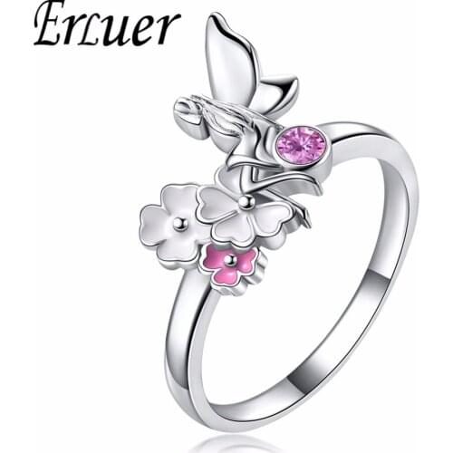 ERLUER Girl Fashion Personality Charming Ring Cute Friendship Casual Party Wedding Jewelry Rings for Women Christmas Lover Gifts