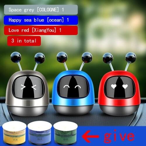 1PCS Car Diffuser Solid Fragrance Air Vent Cleaner Car Perfume Air Freshener Lovely Robot Interior Accessories