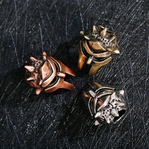 1 Piece/Lot Copper Material Silver Color Spacer Beads For DIY Handmade Bracelet Mask Helmet Shape Bracelet Accessory Parts 2020