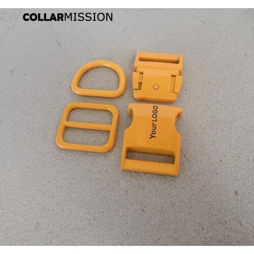 100pcs/lot(metal buckle+adjust buckle+D ring) DIY dog collar 25mm accessory 7 colours,we provide laser engraving customize LOGO