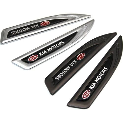 3D Aluminum KIA MOTORS Fender Emblem Decal Sticker Car Side Badges Emblem For Kia Rio K2 K3 K4 K5 FORTE Sportage R CARENS SRENTO